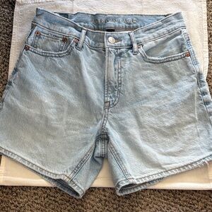 American Eagle Outfitters Light Wash High-Rise Denim Shorts